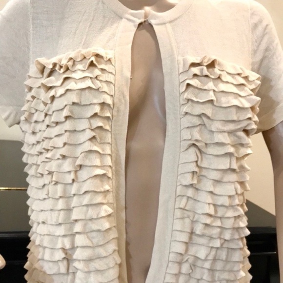NWT J. Crew Collection ruffle cardigan - Picture 4 of 8